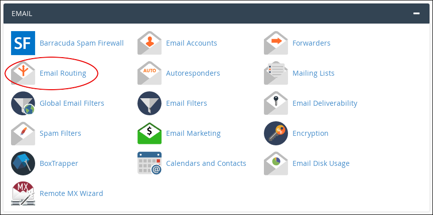 cPanel - Email - Email Routing icon