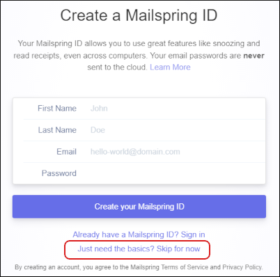Mailspring - Just the basics